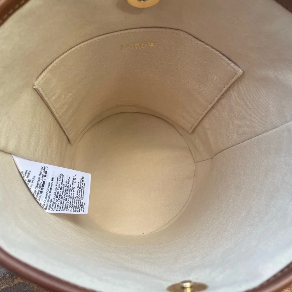 J. Crew Factory Canvas Bucket Bag NWT